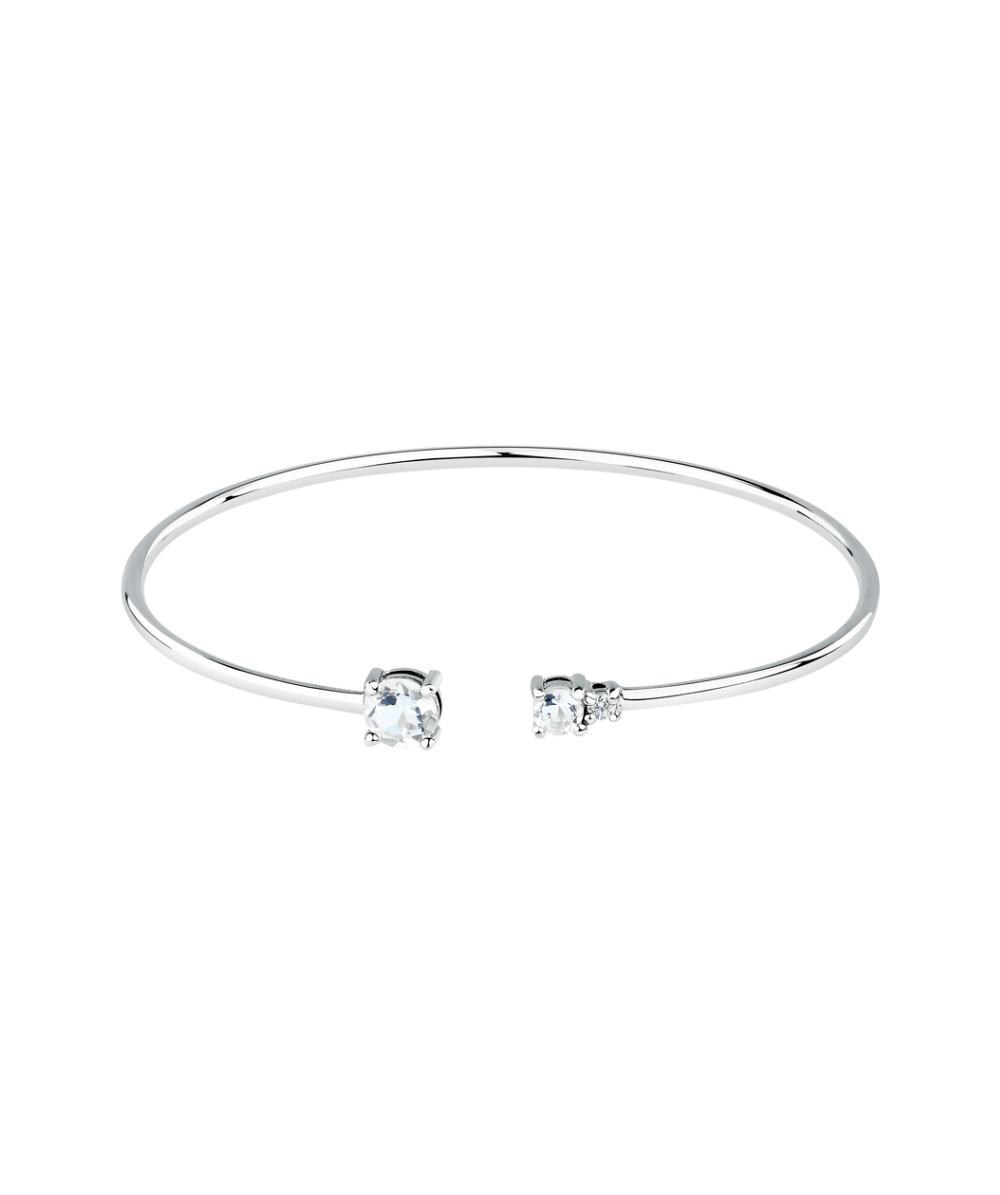 Tesori silver bangle bracelet for women rhodium-plated, Morellato