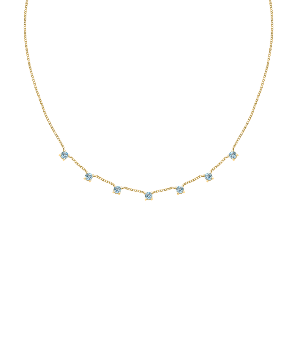 Tesori necklace with light blue zircons for women, yellow-gold finish, Morellato