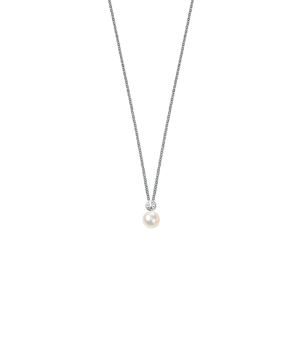 Women's necklace sterling silver with pearl pendant