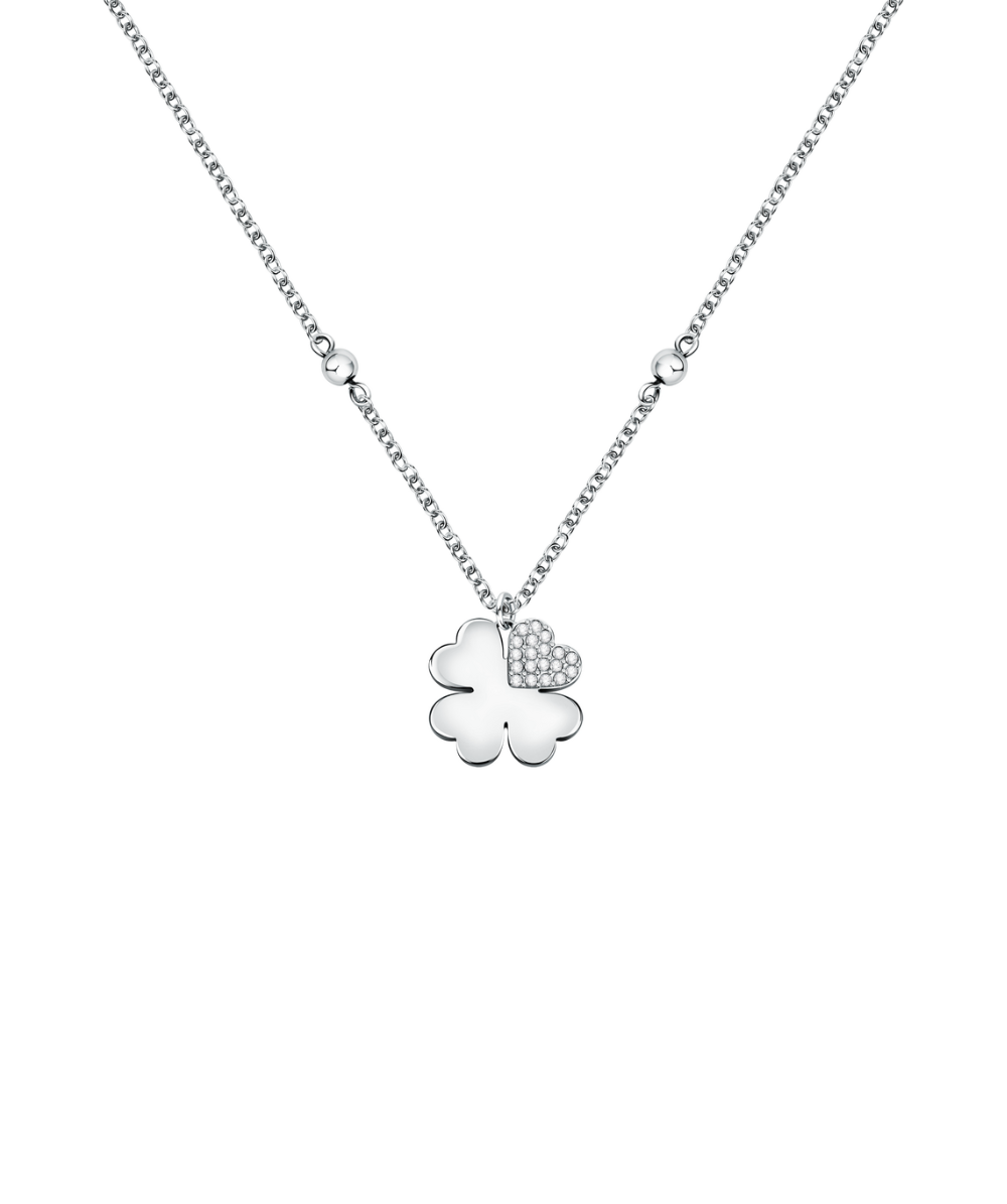 Women's necklace with clover-shaped pendant