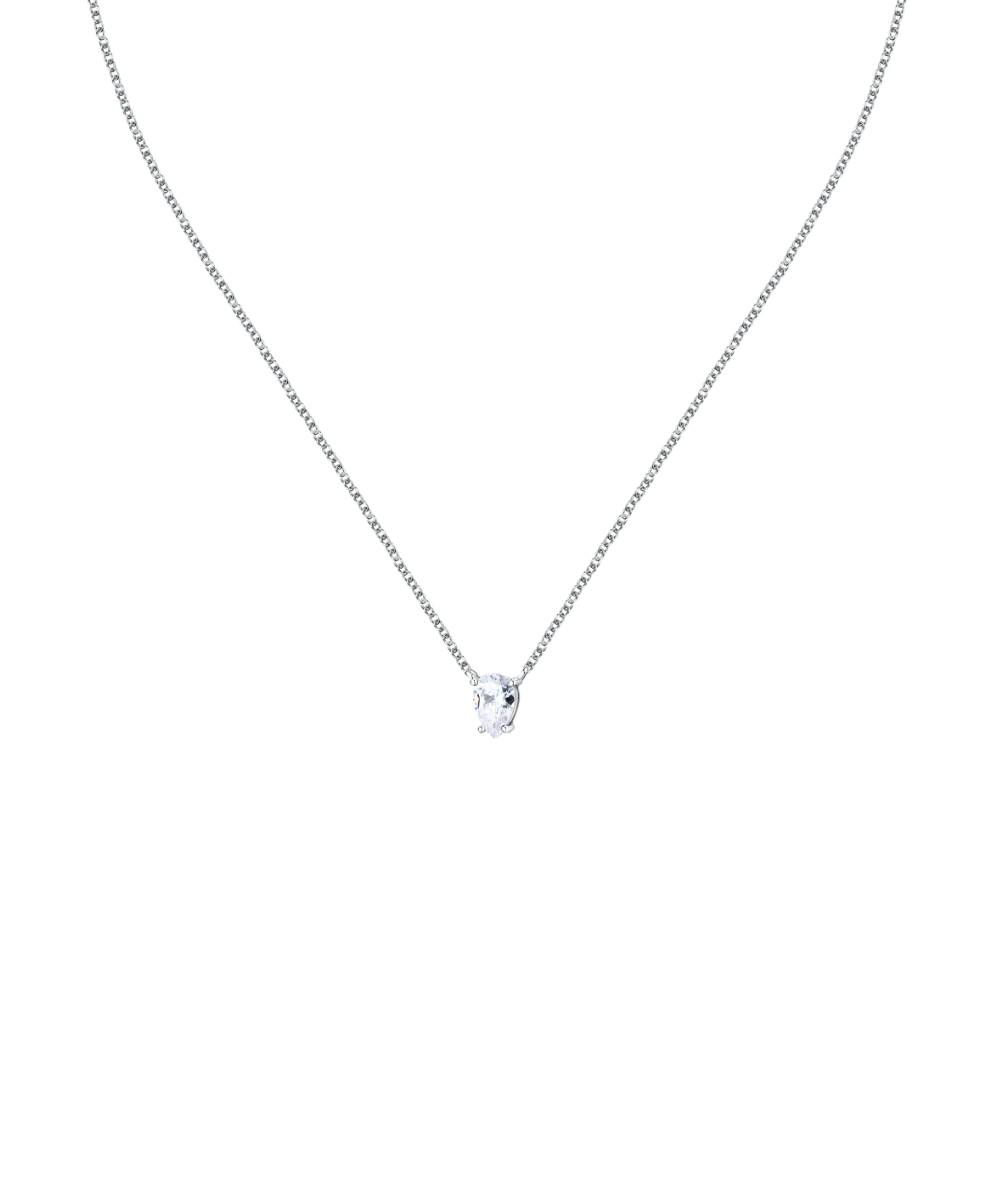 Women's silver necklace with elongated stone – Tesori, MORELLATO