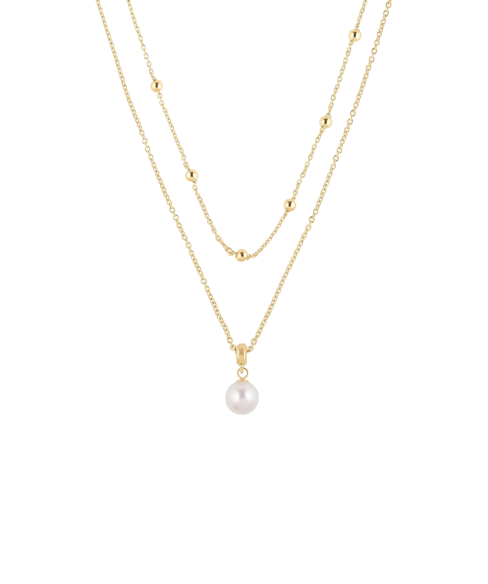 Women's JOY necklace sterling silver gold plated, adjustable, JETTE