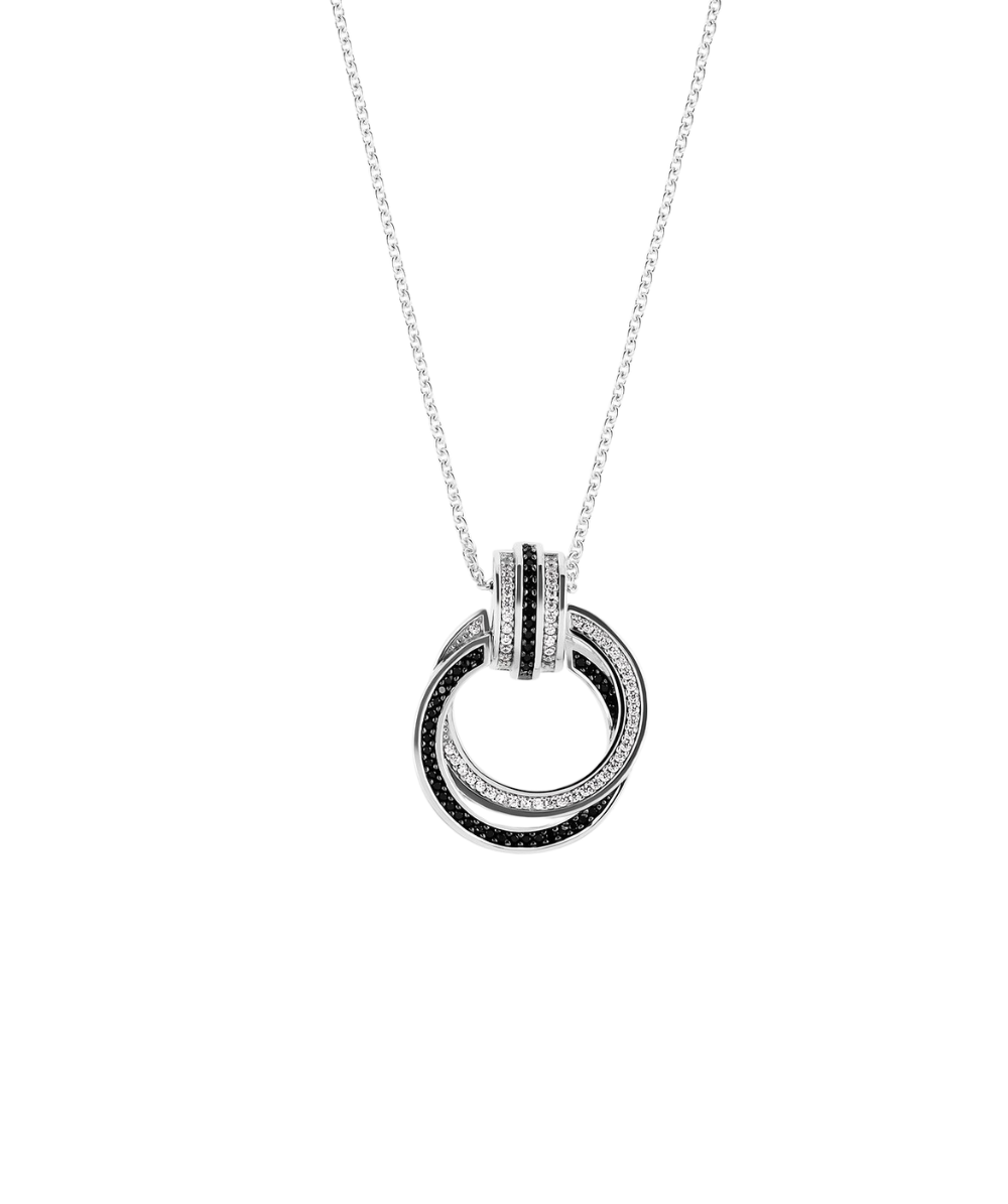 Women's silver necklace adjustable with CIAO BELLA pendant, JETTE