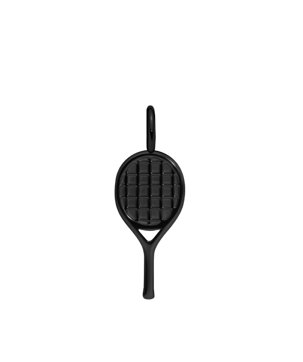 Tennis racket hanging pendant, black, Lilou