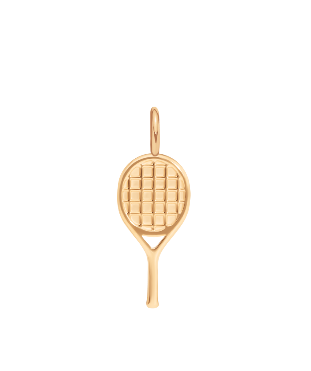 Tennis racket pendant, gold plated, Lilou