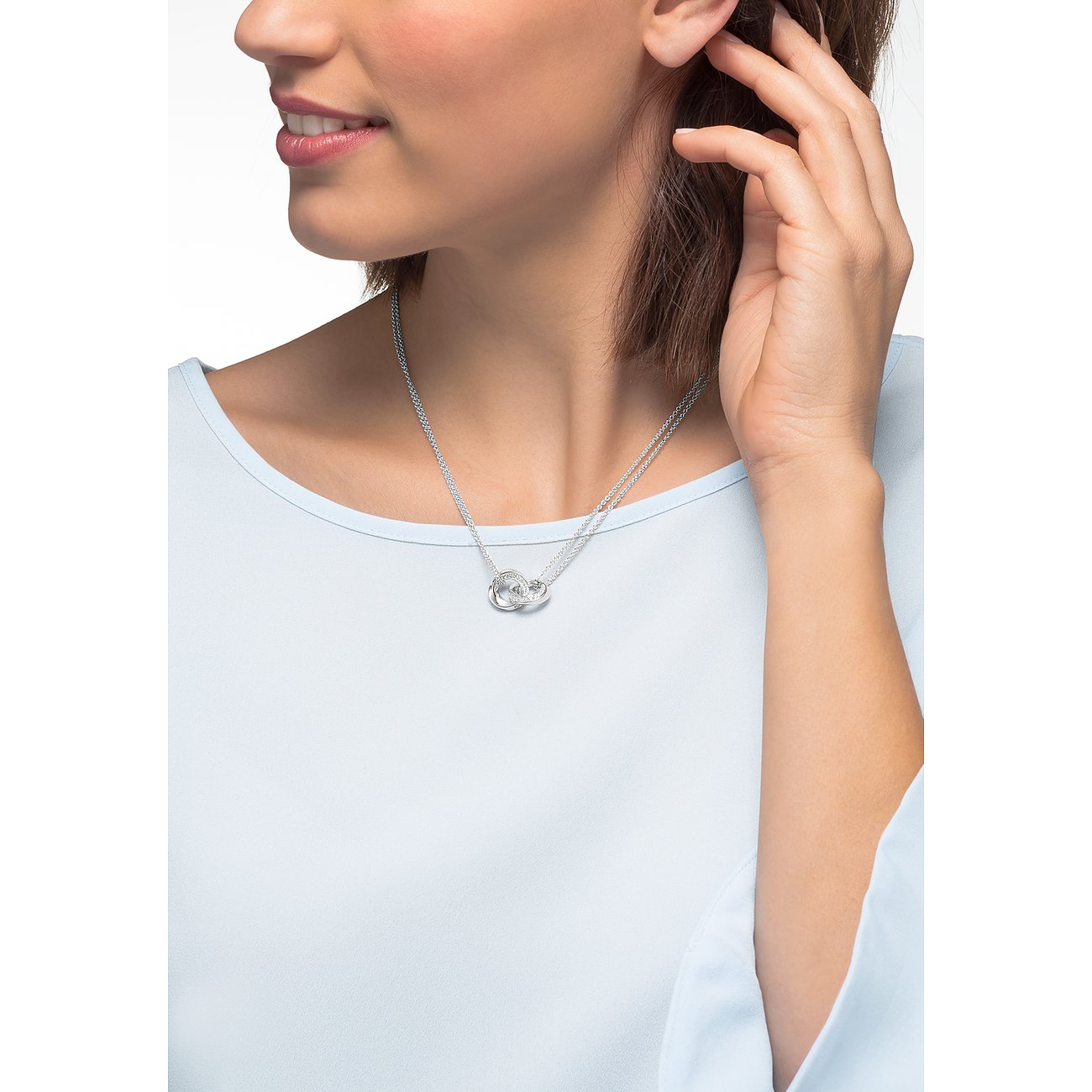 Women's necklace sterling silver Twisted, JETTE