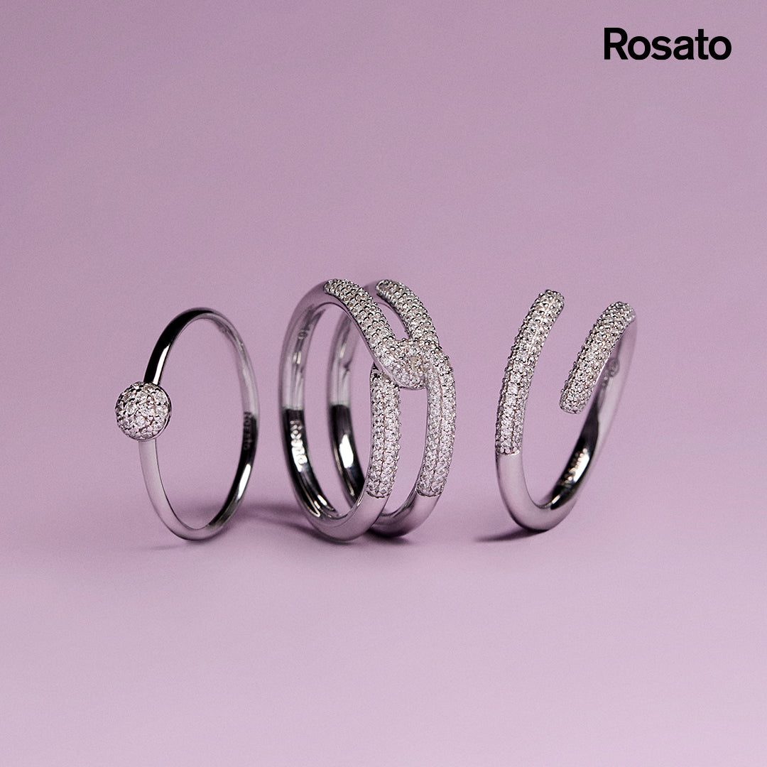 Womens Open Silver Ring, ROSATO