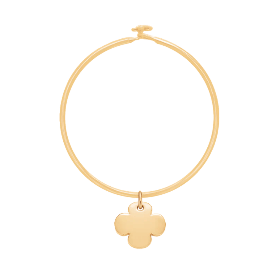 Women's bracelet Penelope with round clover gold-plated, engravable, Lilou
