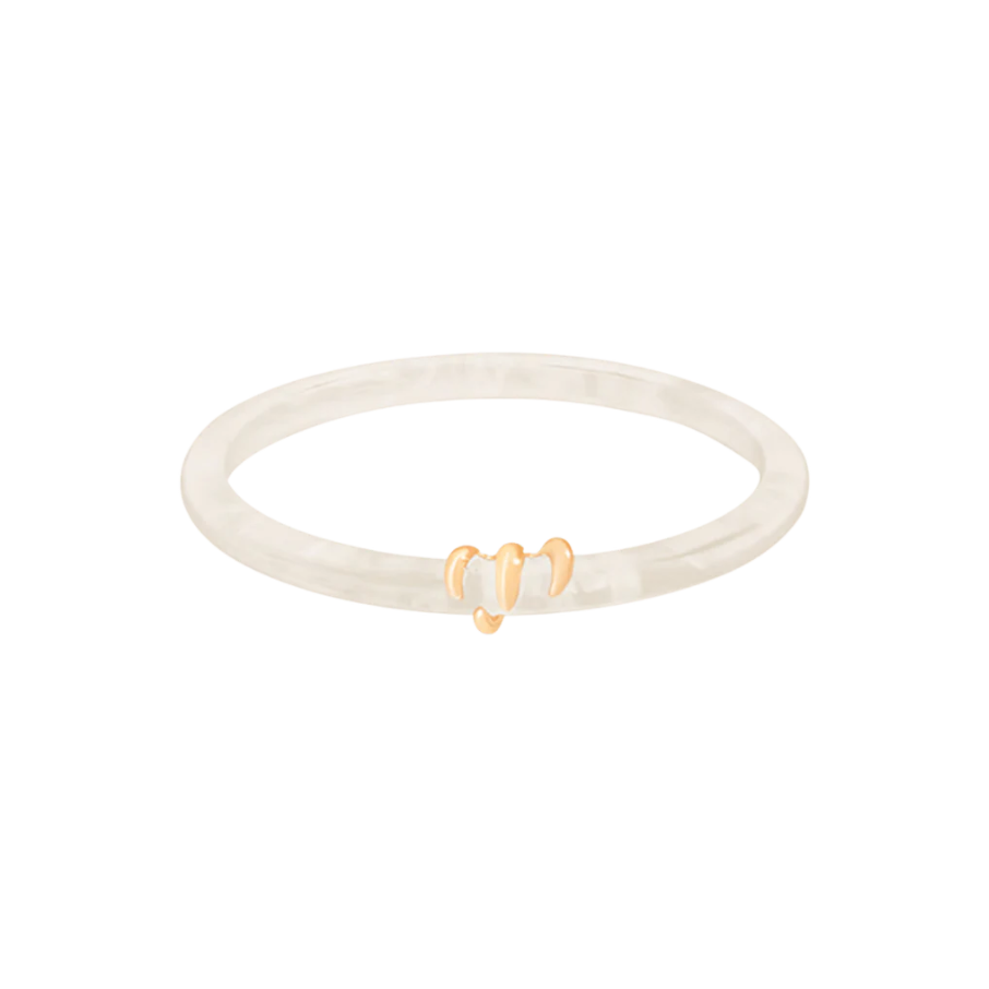 Women's bracelet Forza cream resin gold-plated, Lilou