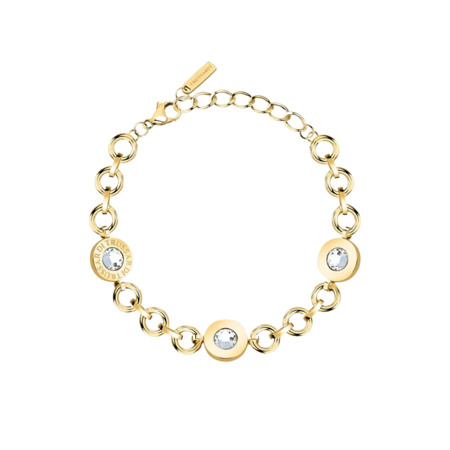 Women's bracelet T-LOGO silver-plated, adjustable 16+3cm, TRUSSARDI