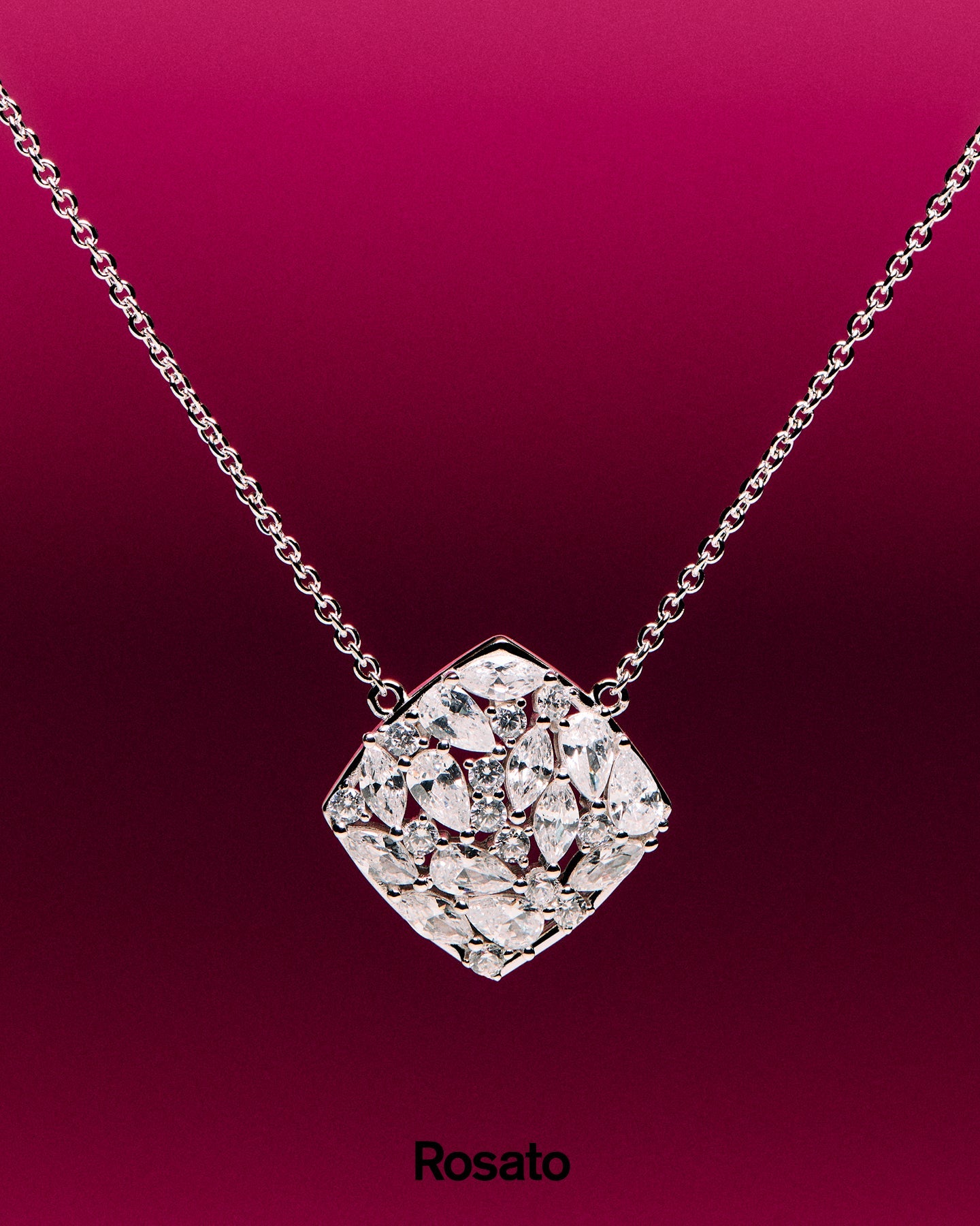 Women's Silver Necklace GEMMA, ROSATO