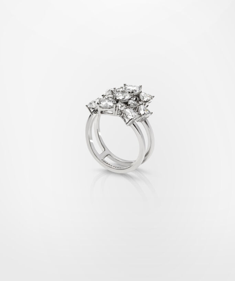 Women's ring sterling silver with zirconia stones, CHIARA FERRAGNI