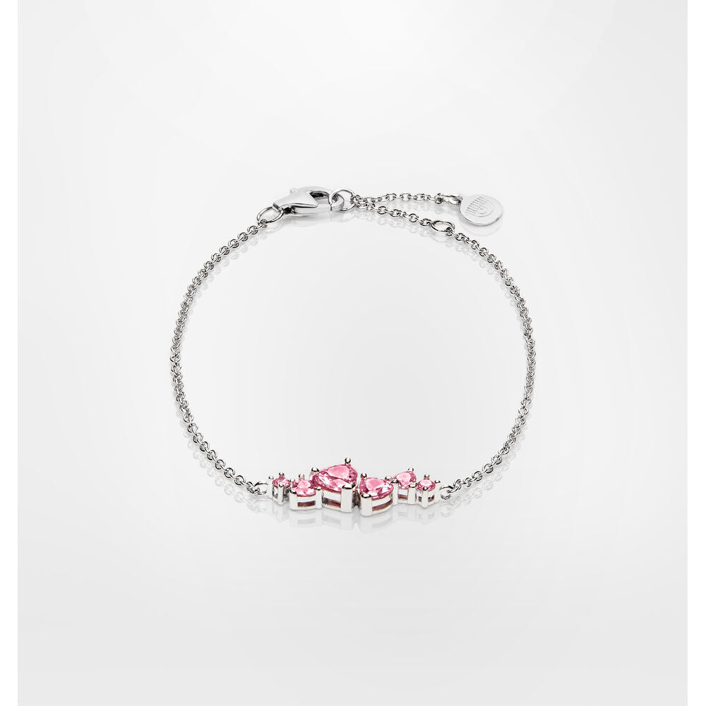 Women's bracelet sterling silver with pink zirconia stones, CHIARA FERRAGNI