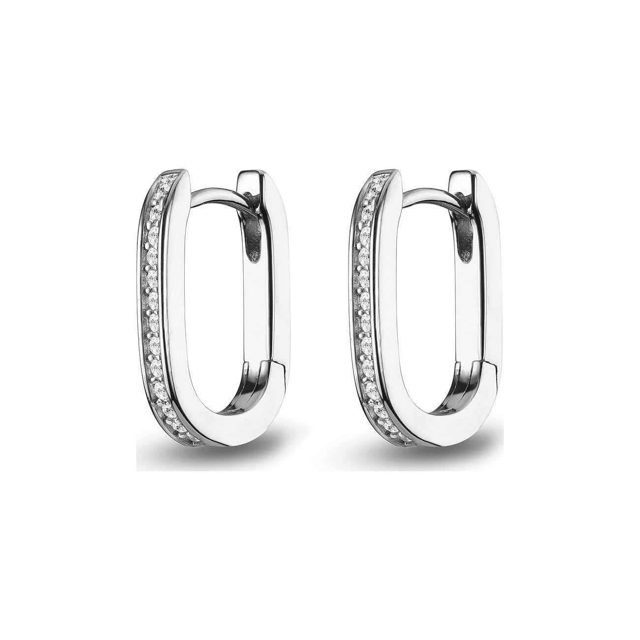 Women's earrings sterling silver round LUNA, JETTE