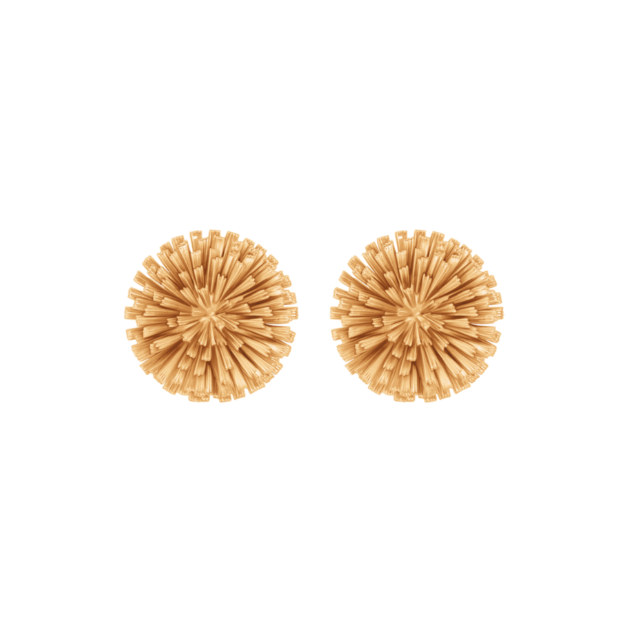 Women's earrings stud Bloom gold-plated 1.6 cm, Lilou