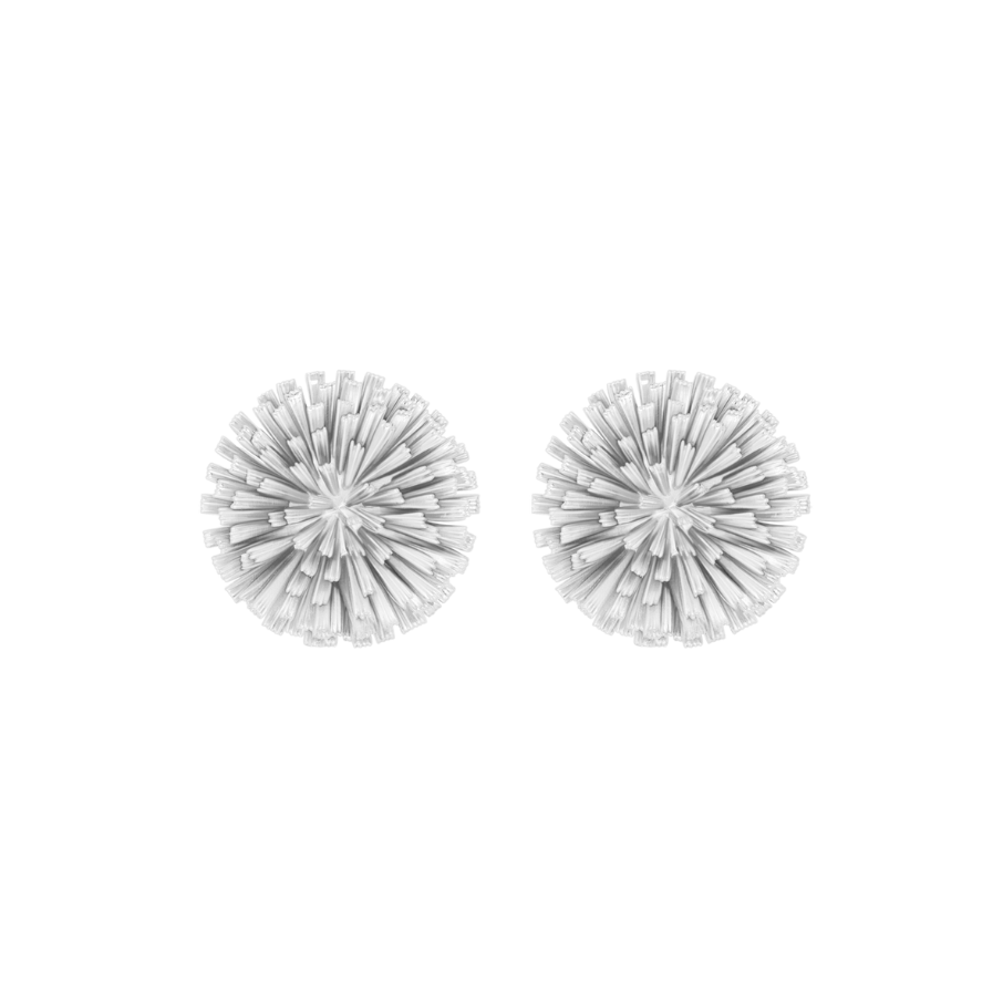 Women's earrings stud Bloom silver-plated 925 1.6 cm, Lilou