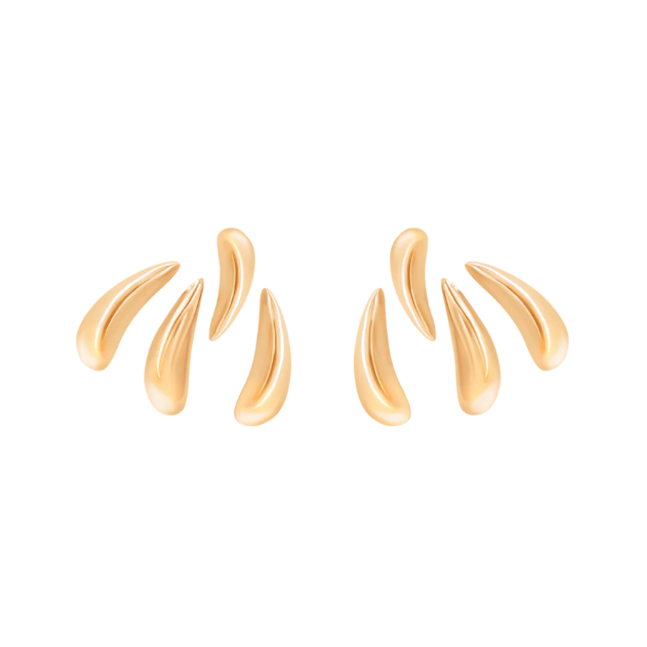 Women's earrings stud Forza gold-plated 1.2 cm, Lilou