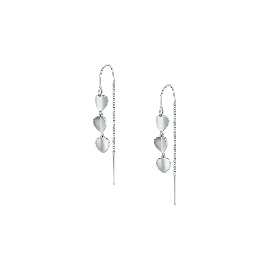Women's earrings Talismani dangling with three hearts, MORELLATO