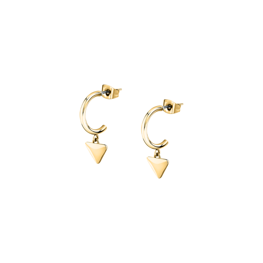 Women's earrings Trilliant gold with triangle-shaped pendant, MORELLATO
