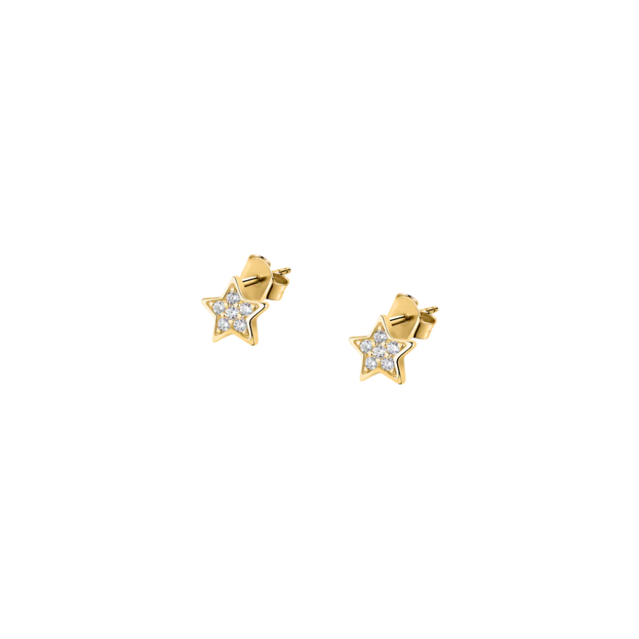 Women's Gold Silver Stud Earrings in the Shape of a Star, LA PETITE STORY