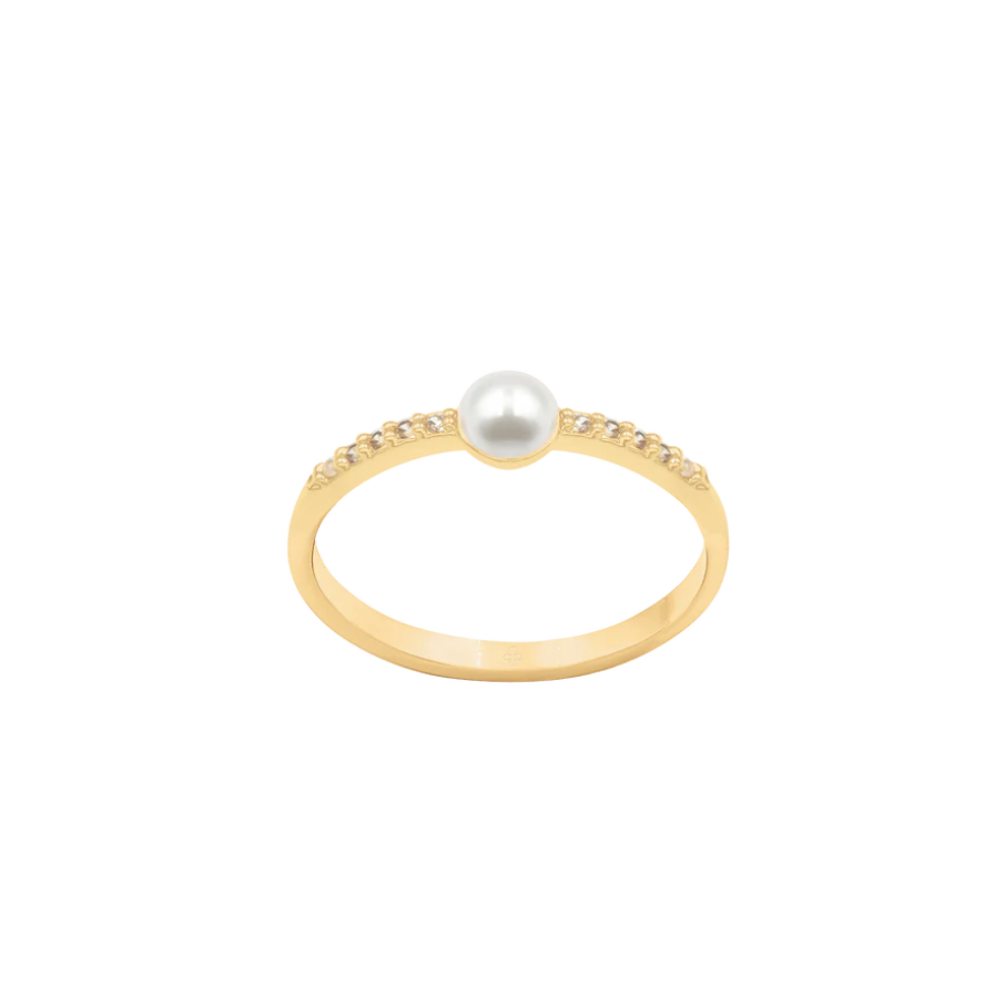 Women's ring Cosmos with white pearl, Lilou