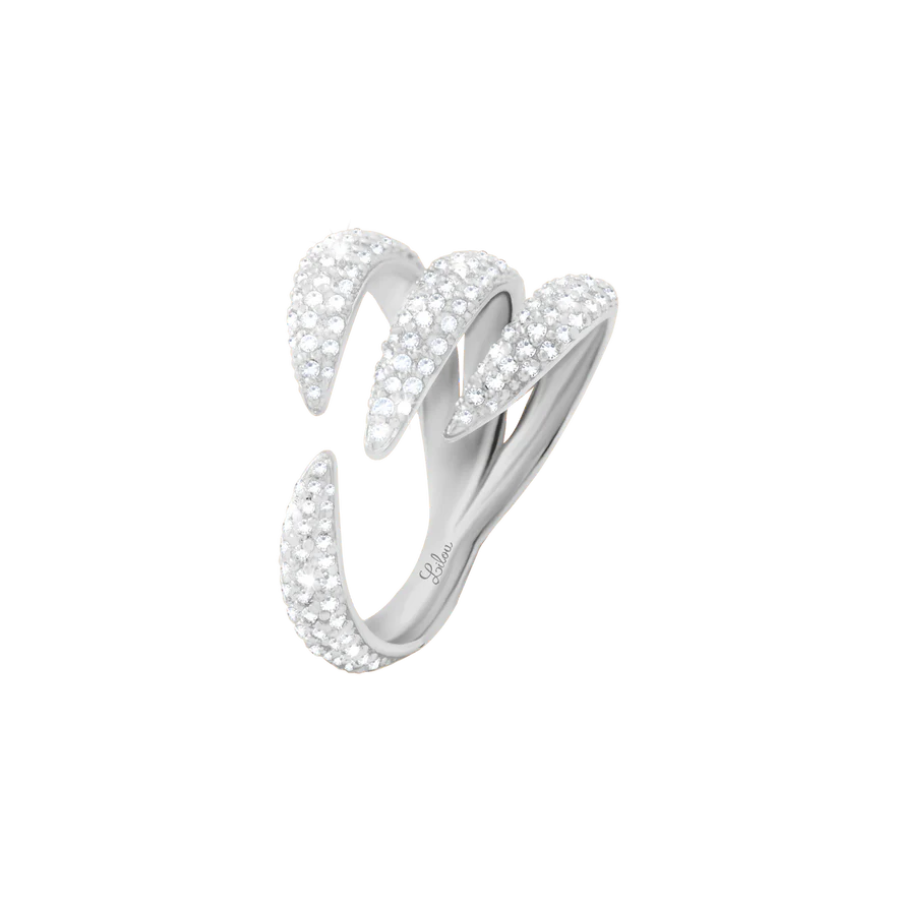 Women's ring Forza with zirconia stones silver-plated, Lilou