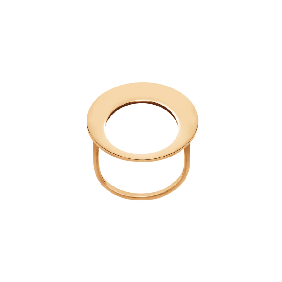 Women's ring Lune gold-plated engravable, Lilou