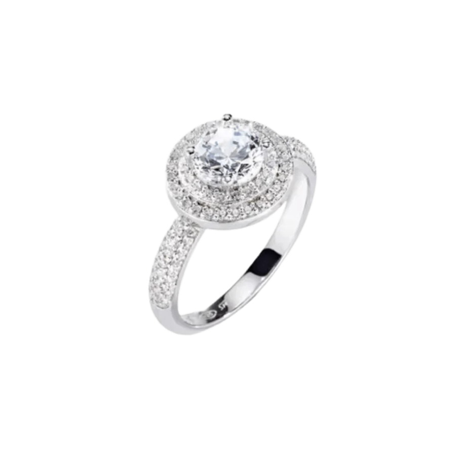 Women's ring sterling silver Tesori with zirconia stones, MORELLATO