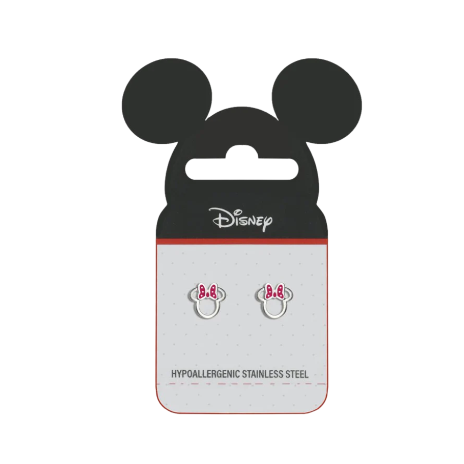 Children's stud earrings Minnie outline, DISNEY