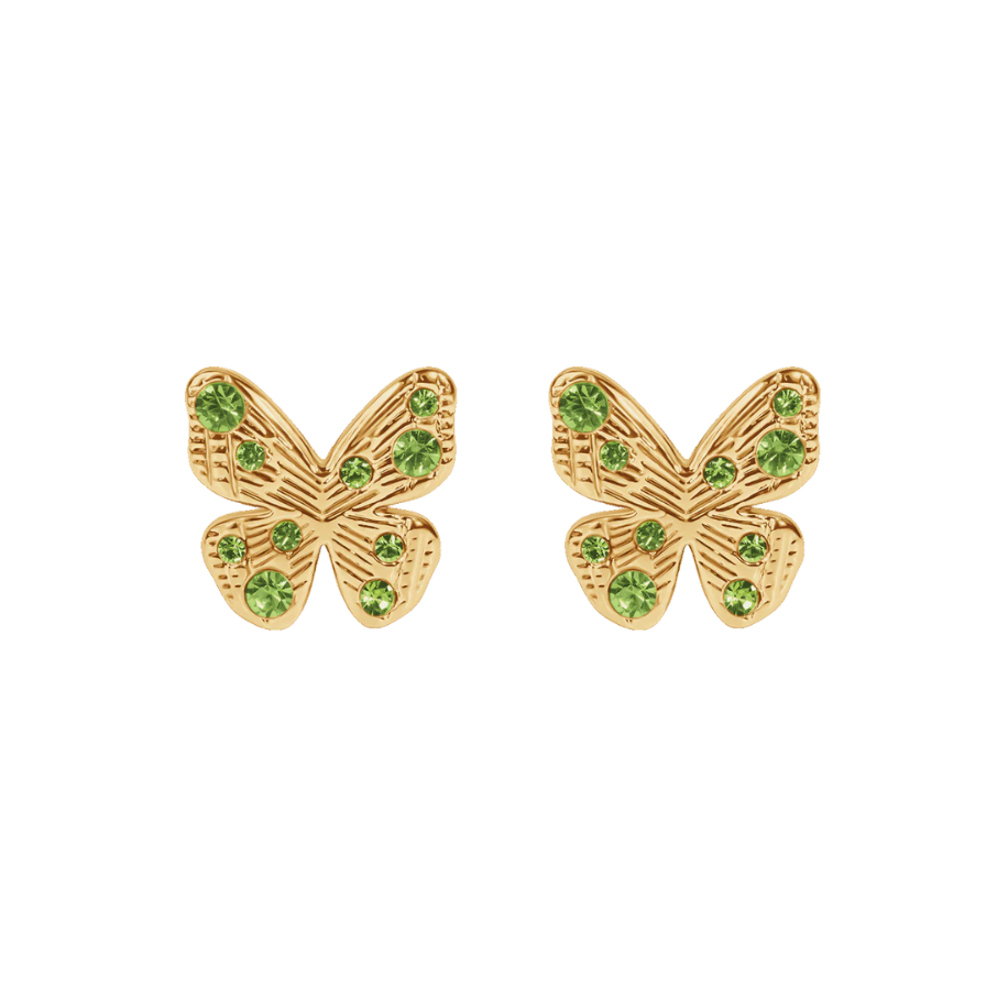 Women's earrings stud Papillon, gold-plated, Lilou