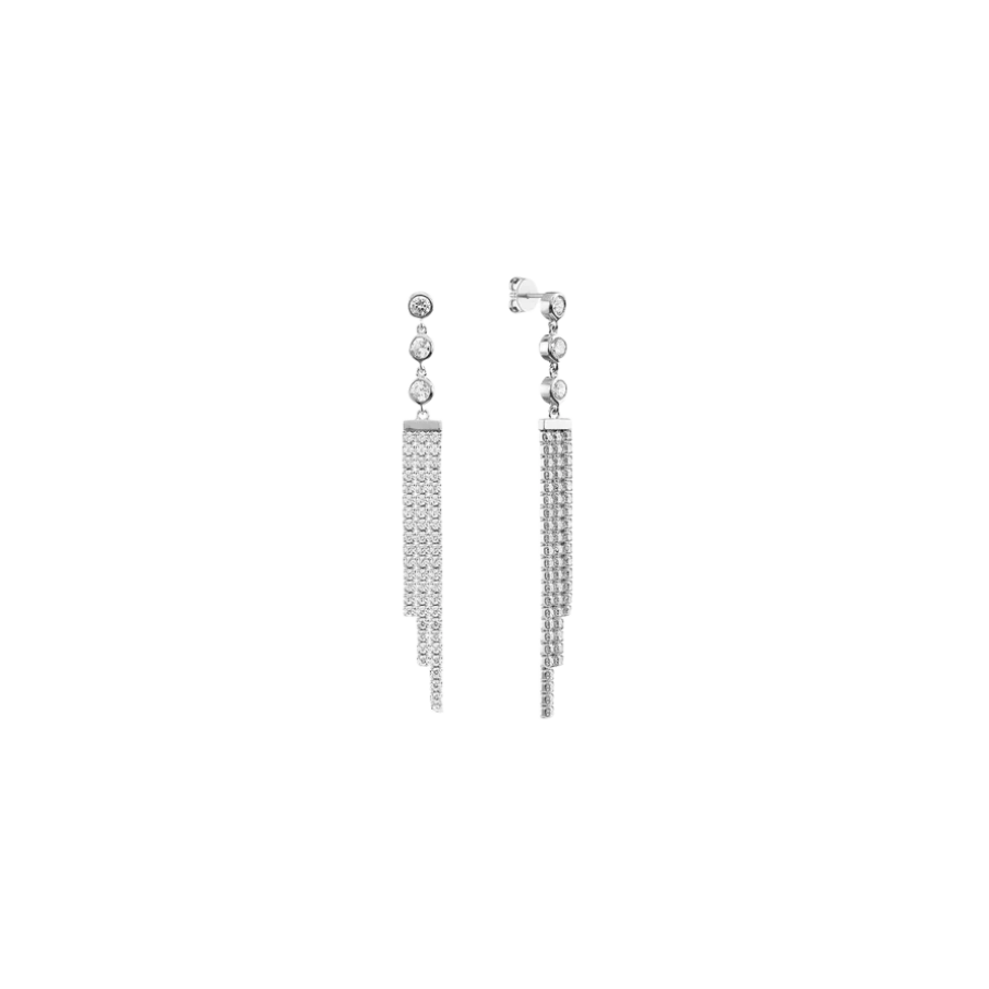 Women's earrings sterling silver CASCADE triple, JETTE