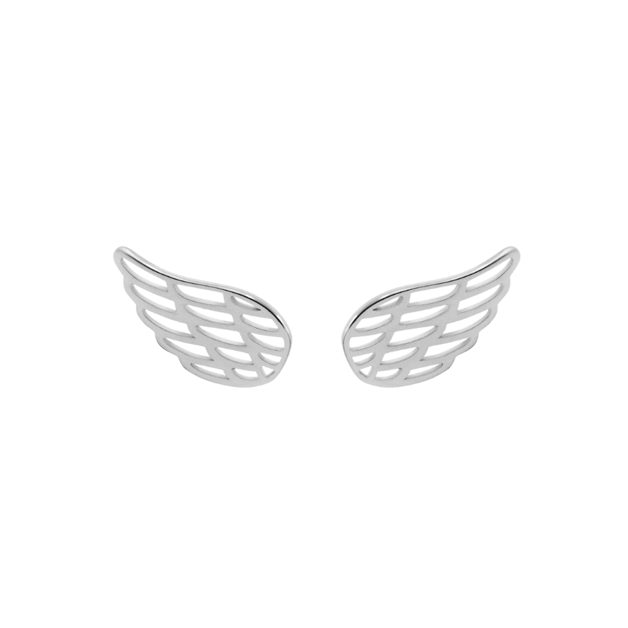 Women's earrings sterling silver angel wings, Lilou