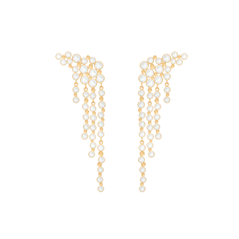 Women's earrings Sparkling 4 cm, gold-plated, Lilou