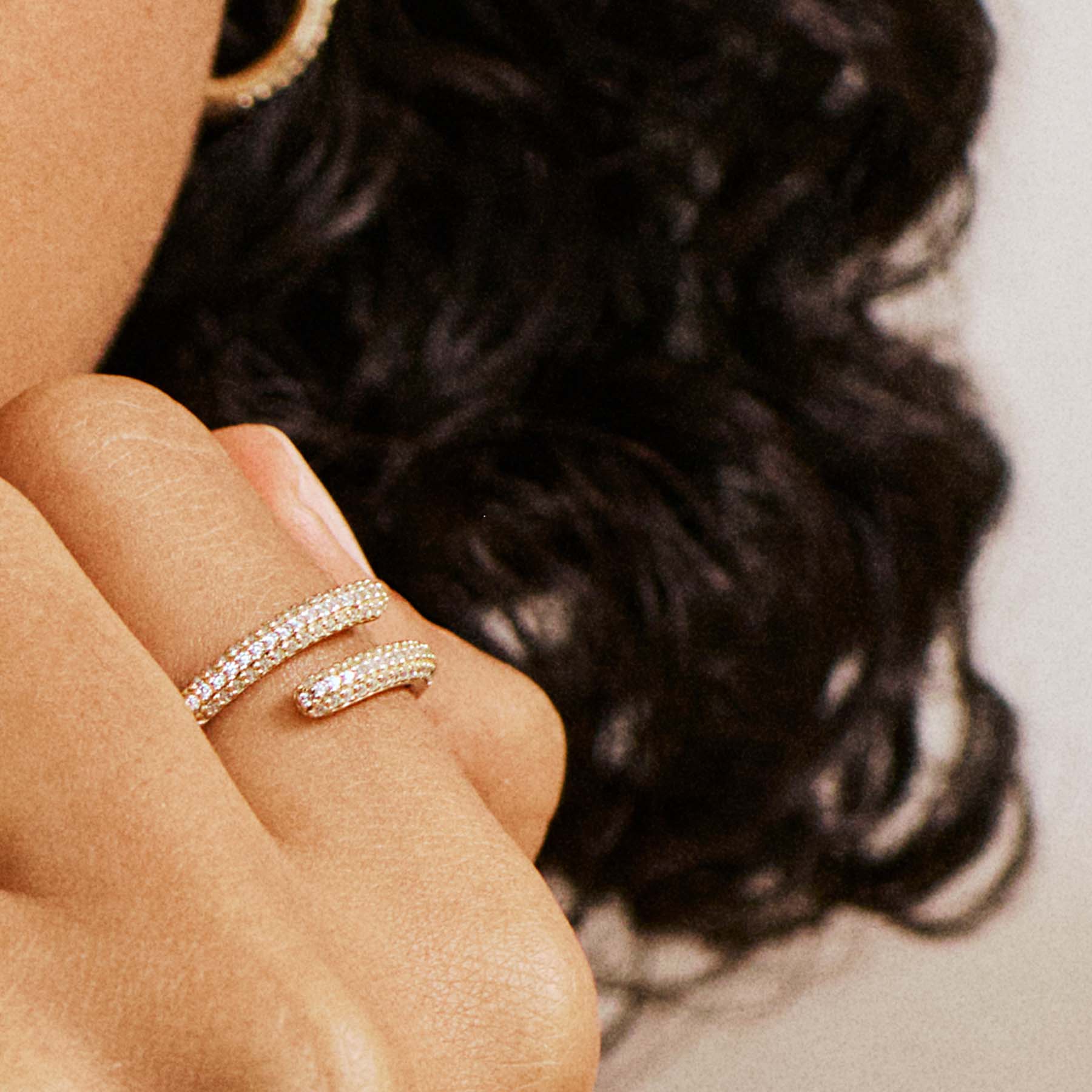 Womens Gold-Plated Silver Ring BIANCA, ROSATO