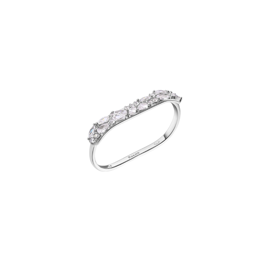 Women's Double Silver Ring GEMMA, ROSATO