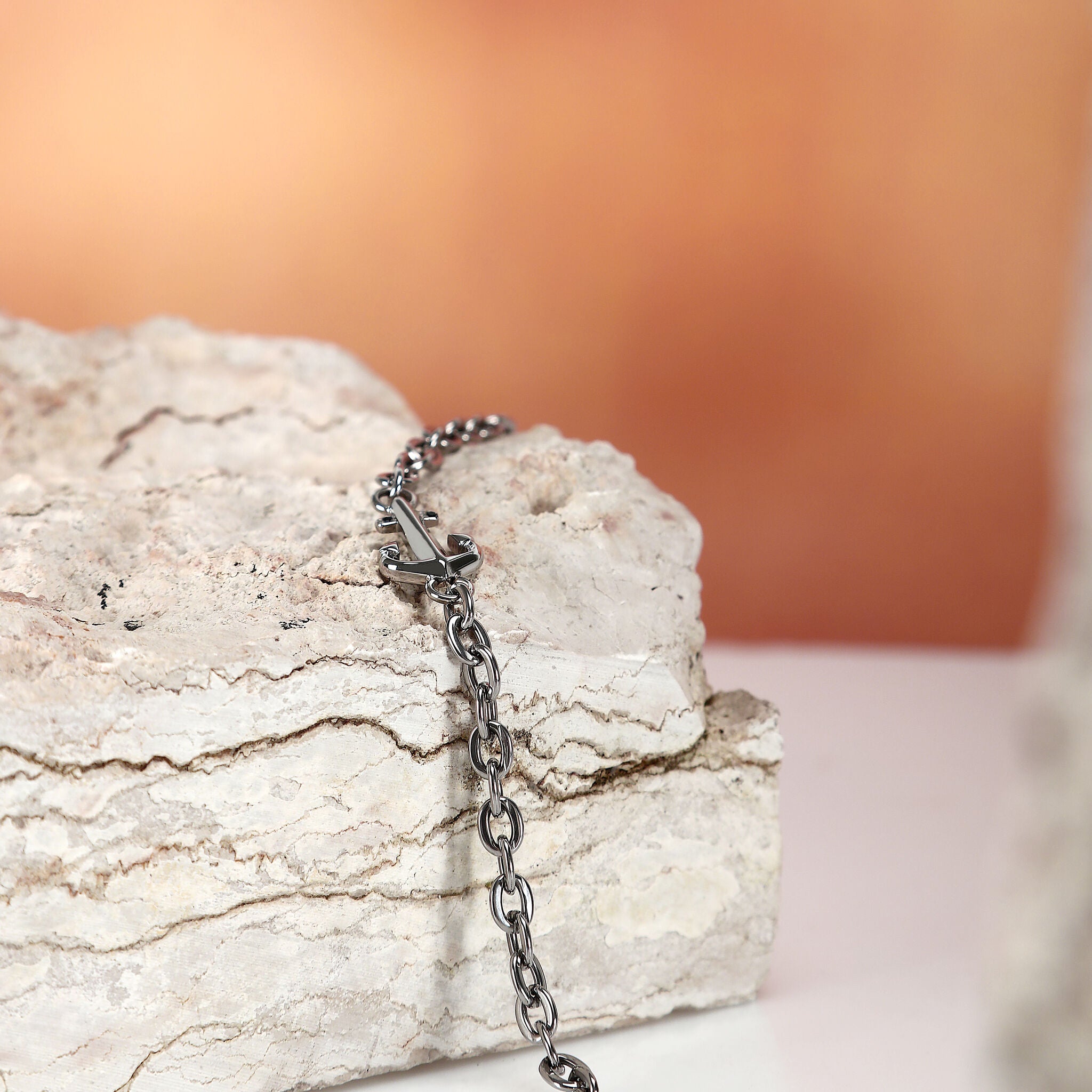 Versilia men's steel bracelet with Black Crystals, Morellato