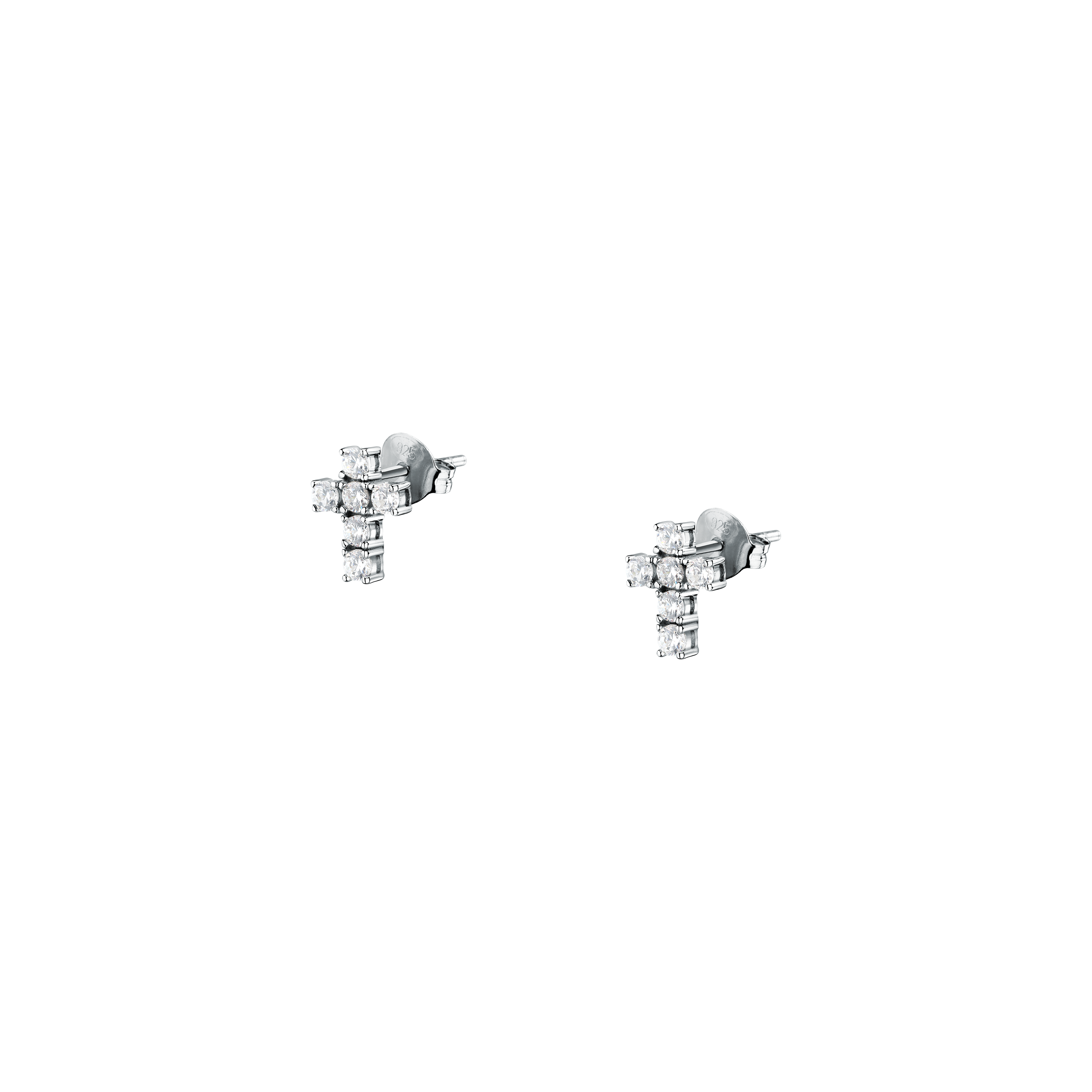 Women's earrings sterling silver Tesori cross-shaped, MORELLATO