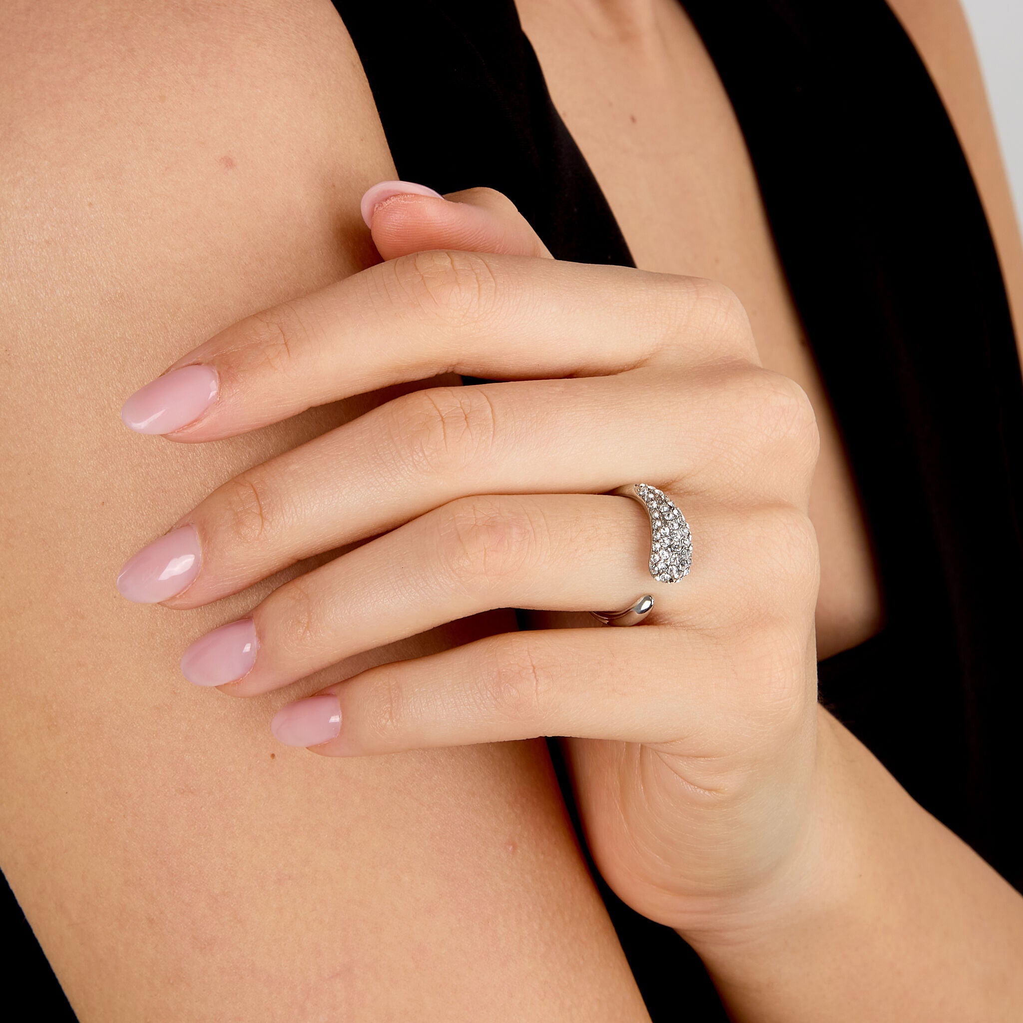 Crystal open ring for women, Design collection, Morellato