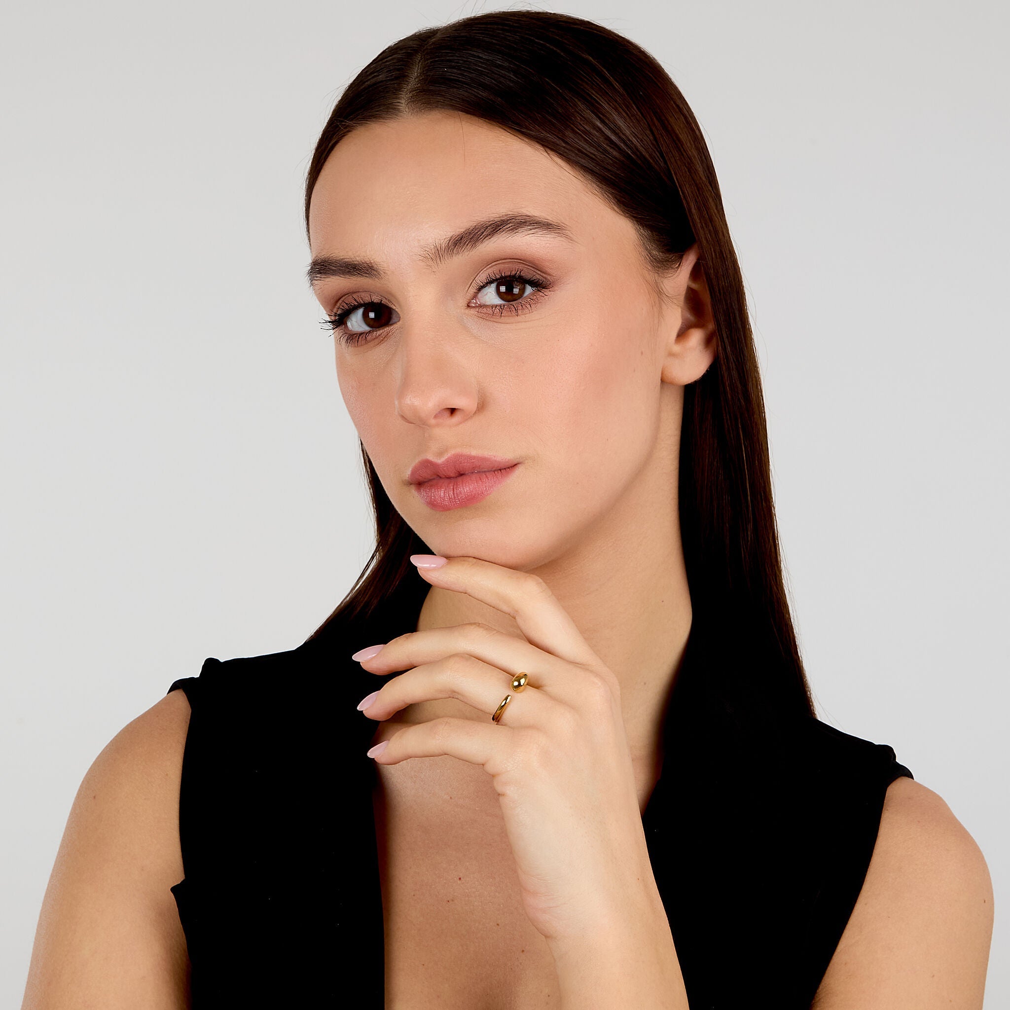 Open ring for women, yellow gold-tone Design collection, Morellato