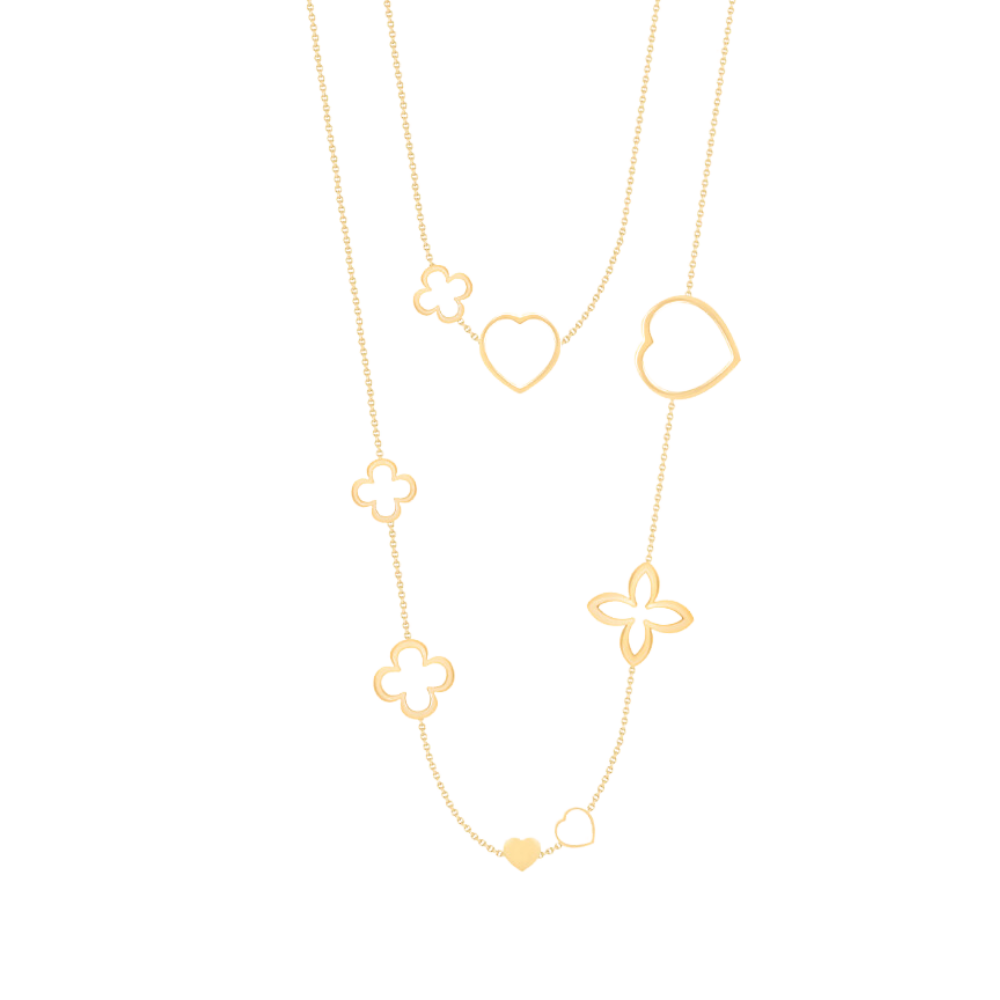 Women's necklace Icons with 10 elements gold-plated, Lilou