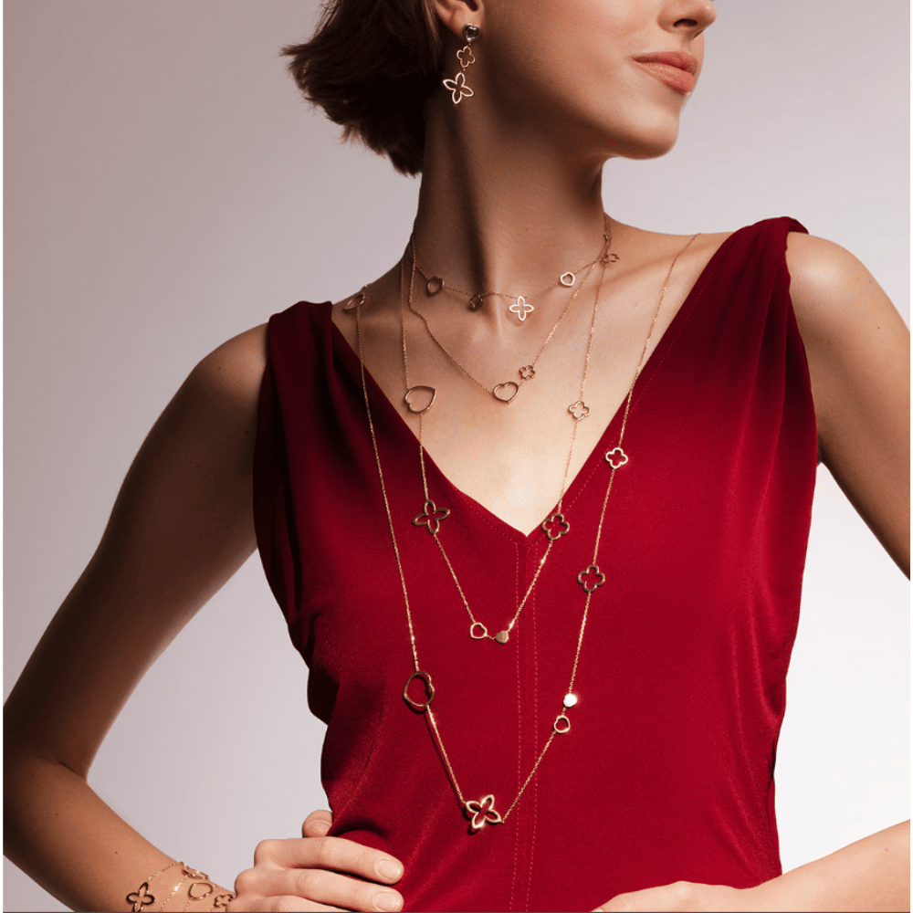 Women's necklace Icons with 10 elements gold-plated, Lilou