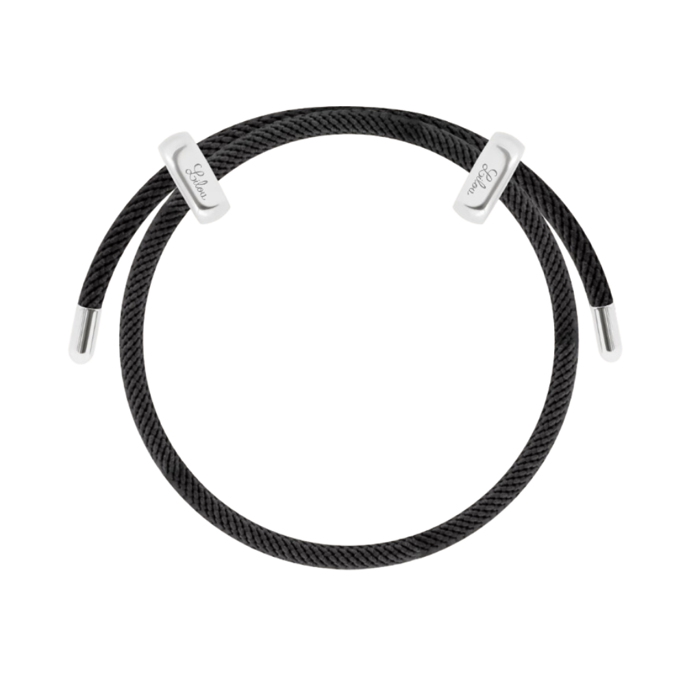 Women's bracelet Liana black cord, adjustable, Lilou