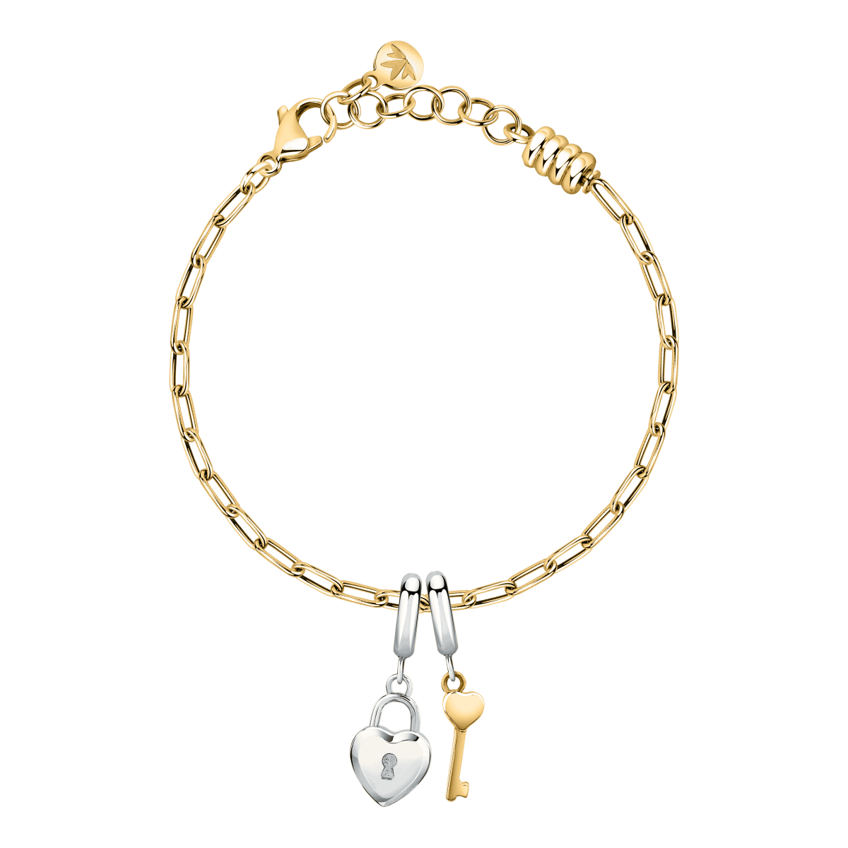Bratara cu talismane lacat si cheie, ajustabila de 16 + 3 cm - Bratari pentru talismane - SCZ1376 - MORELLATO - Tessora
