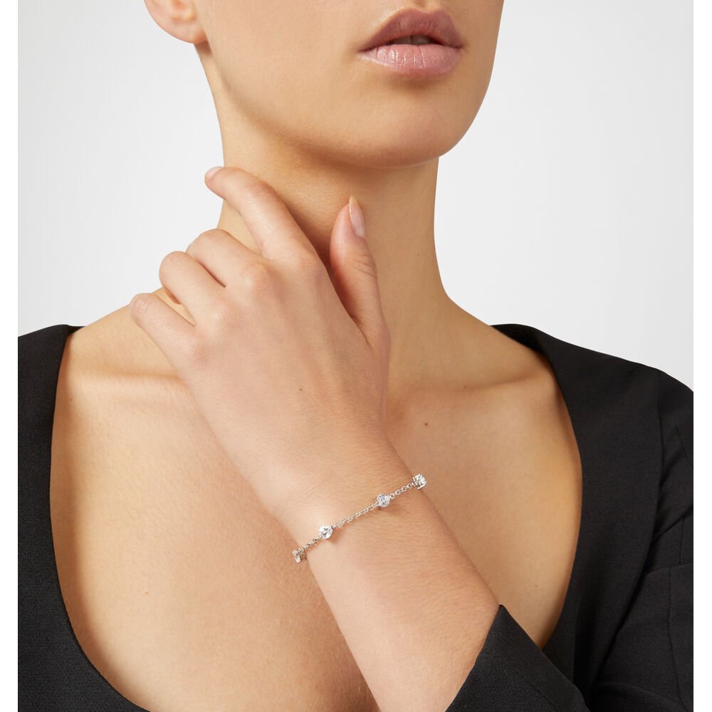 Bratara din argint cu pietricele de zirconiu In forma de inimioare - Bratari ajustabile - J19AXD18 - CHIARA FERRAGNI - Tessora