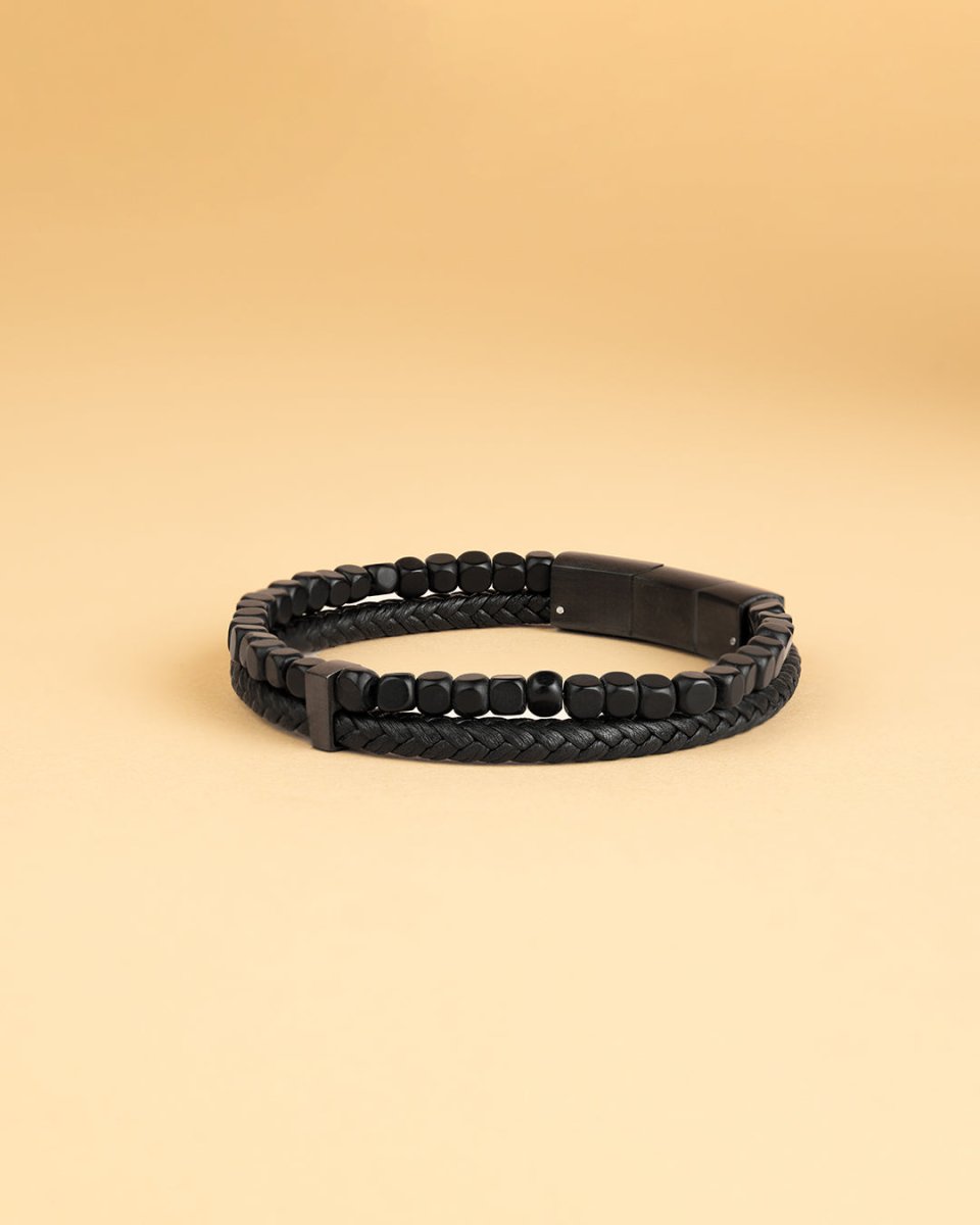 Bratara pentru barbati Double Black - Bratari pentru barbati - O31XSS - GEMINI - Tessora