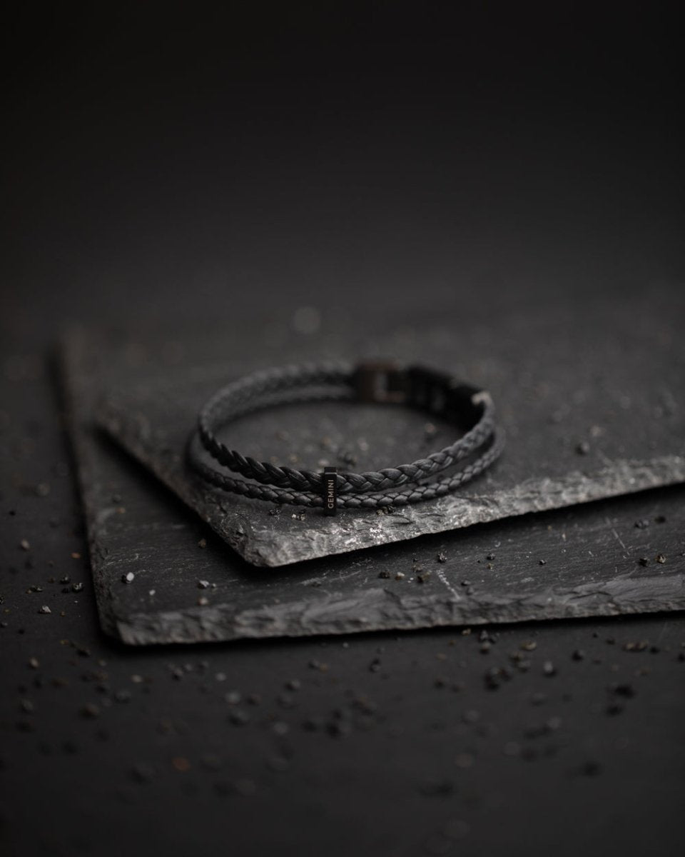 Bratara pentru barbati Duo Black - Bratari pentru barbati - O51XSS - GEMINI - Tessora