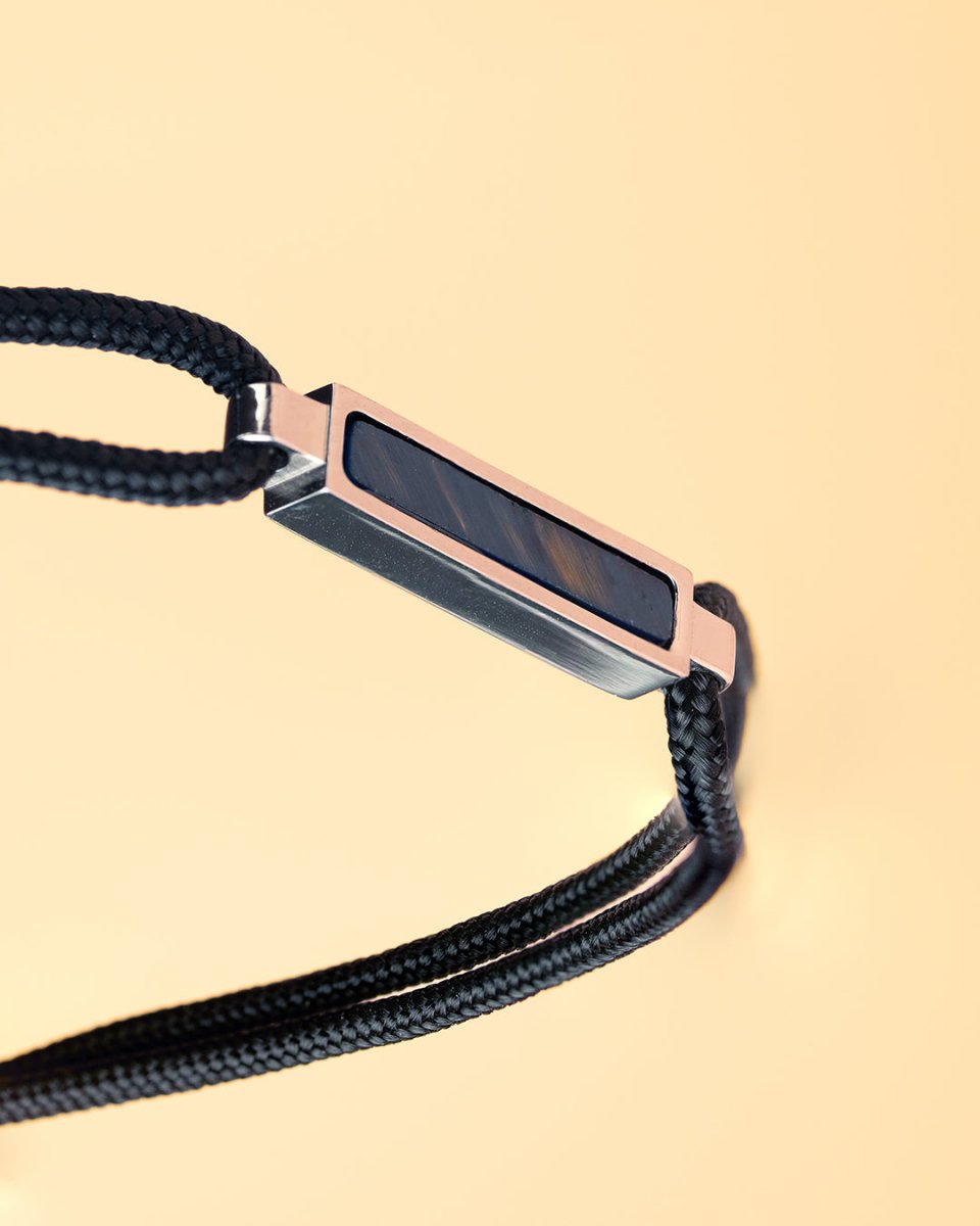 Bratara pentru barbati Talis Black Silver - Bratari pentru barbati - NYL21 - GEMINI - Tessora