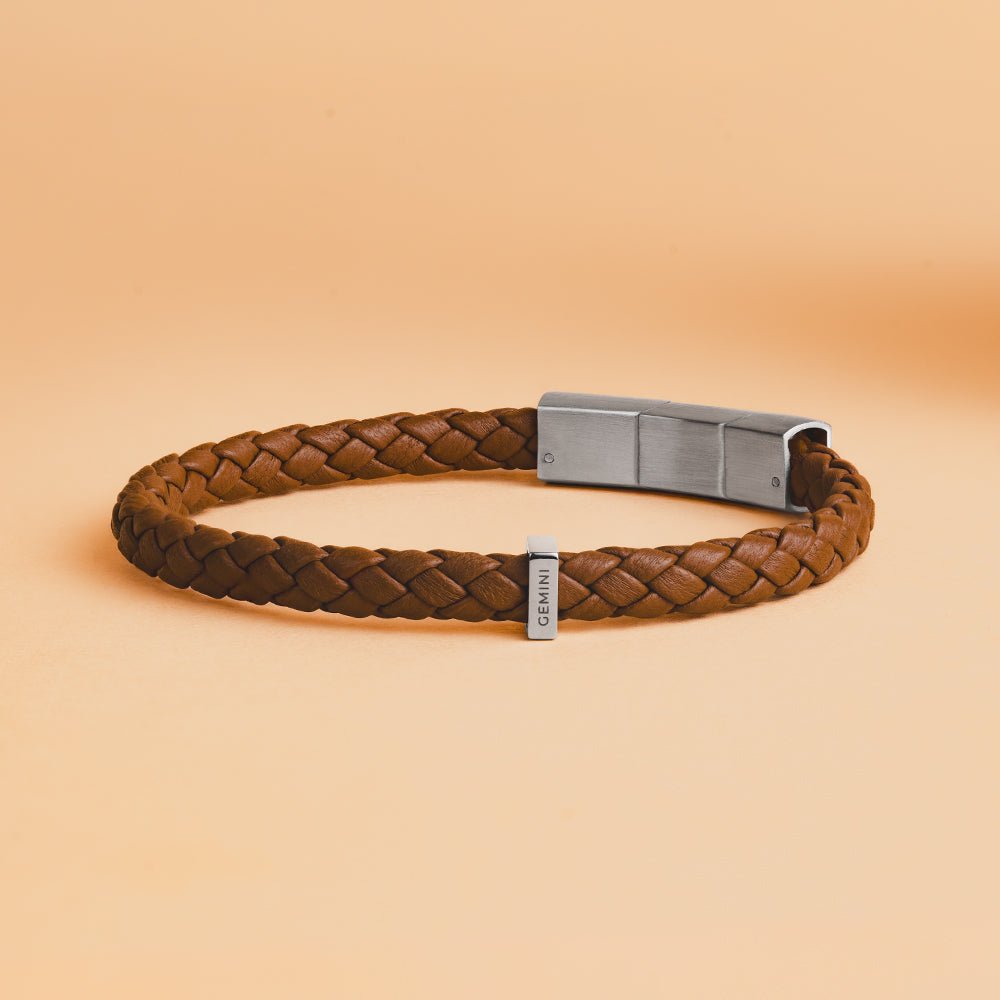 Bratara pentru barbati Una Light Brown - Bratari pentru barbati - O44XSS - GEMINI - Tessora