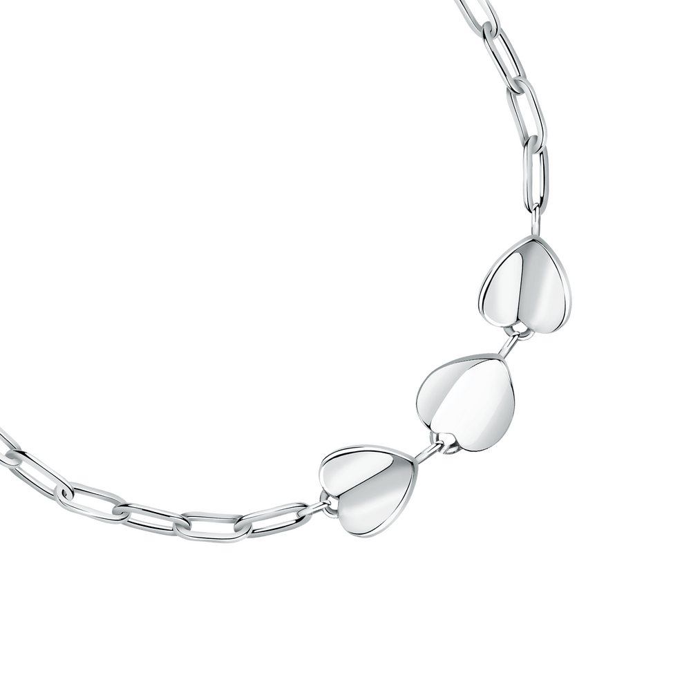 Bratara Talismani ajustabila 16 cm + extensie 3 cm, cu trei inimioare - Bratari ajustabile - saww05 - MORELLATO - Tessora