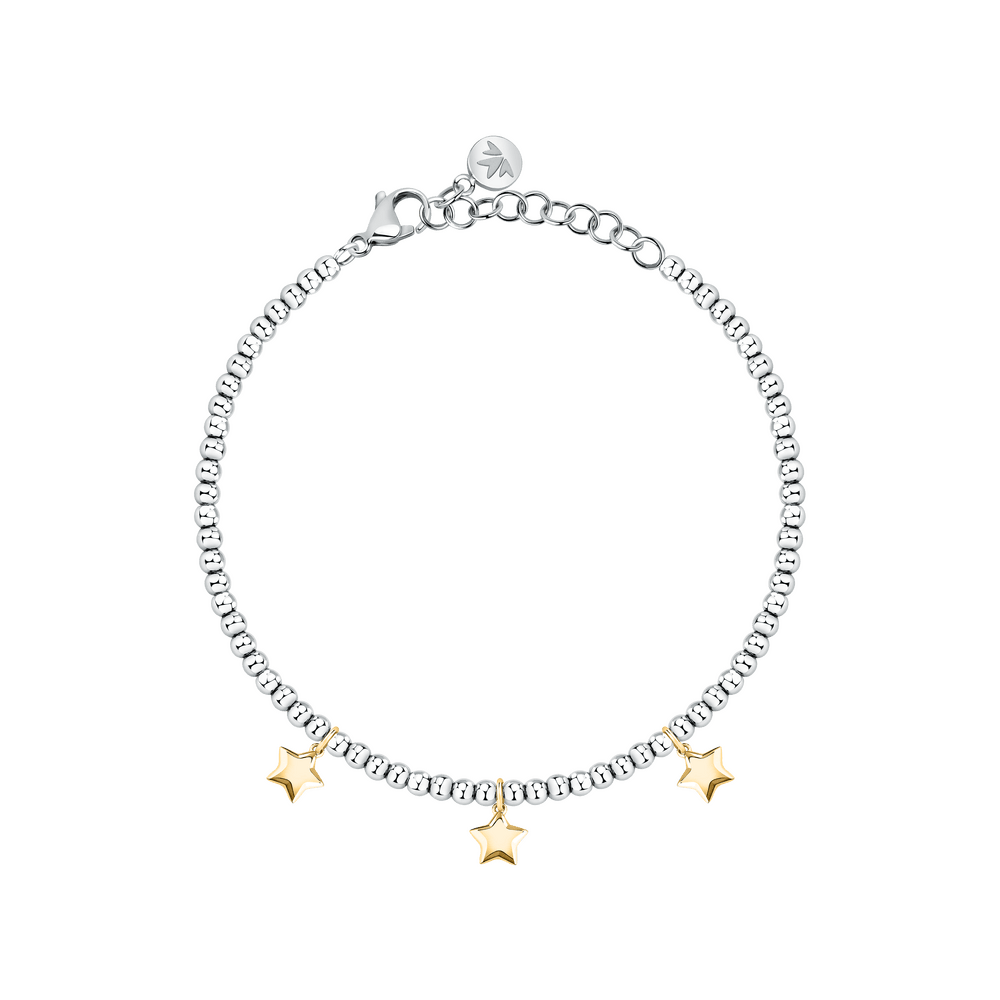 Bratara Talismani ajustabila cu trei pandantive steluta - Bratari ajustabile - SAIX26 - MORELLATO - Tessora